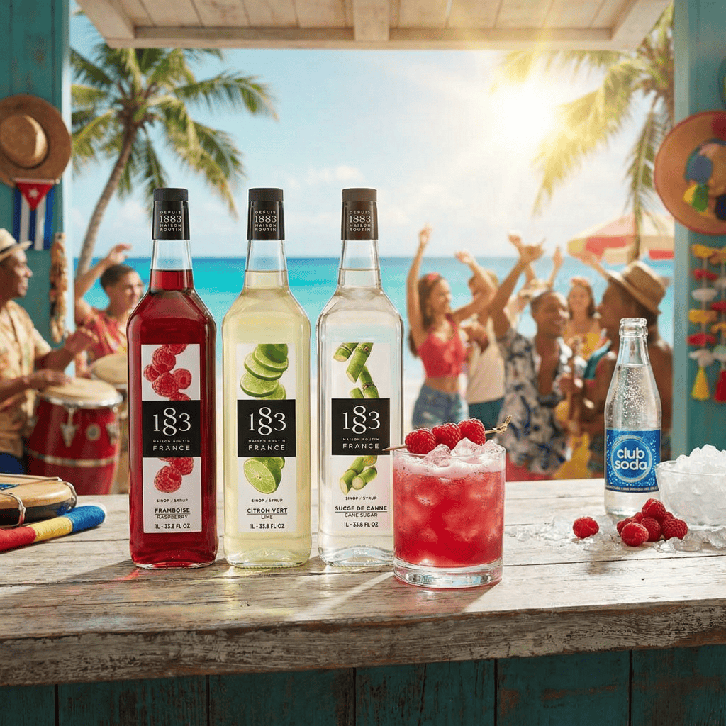 Рецепт Raspberry Nodaiquiri безалкогольный коктейль с сиропом